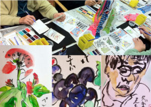 王子駅前絵手紙教室写真