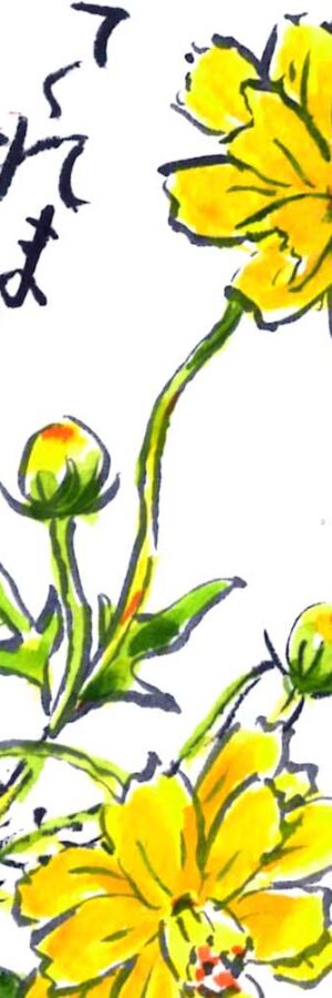 百合の描き方3 無料動画 夏の花の描き方 7月 8月 9月 夏 初秋の絵手紙イラスト 鹿の子百合 絵手紙教室くぼ田