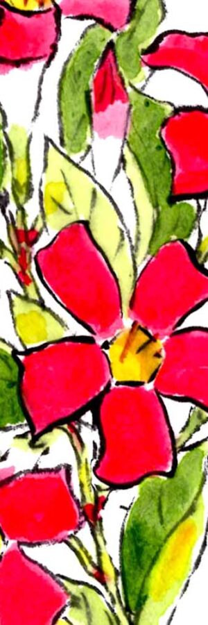 彼岸花のとても簡単な描き方 無料動画 秋のお彼岸 花の描き方 絵手紙イラスト 秋分の日 初心者 9月 秋の花 曼殊沙華 絵手紙教室くぼ田