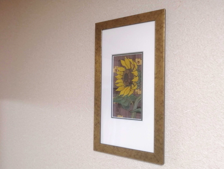 くぼ田木蓮 向日葵の日本画作品